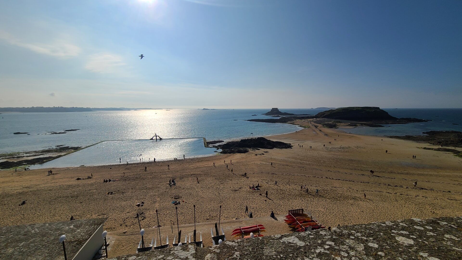 Plage de Bon-Secours in Saint-Malo travel 생말로여행 중 플라주 드 봉세쿠르 해변